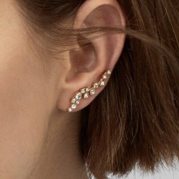 โจ Stunning Baublebar Farah Ear Crawlers Earrings - Never Worn - Picture 10 of 10